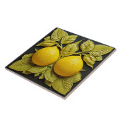 Zwei Lemons 3D Mittelmeer Sommerzitrus Fliese (Seite)