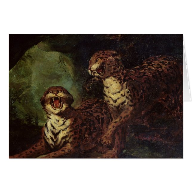 Zwei Leoparden, C. 1820 (Vorderseite (Horizontal))