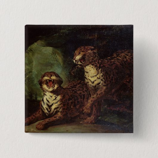Zwei Leoparden, C. 1820 Button (Vorderseite)