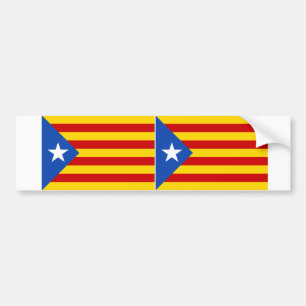 ZWEI "L'Estelada Blava" katalanische Autoaufkleber
