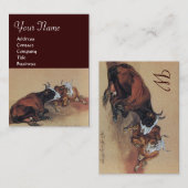 ZWEI LEUCHENKÜHENMONOGRAM VISITENKARTE (Vorne/Hinten)