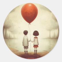 Zwei Leute halten Hände mit einem roten Ballon