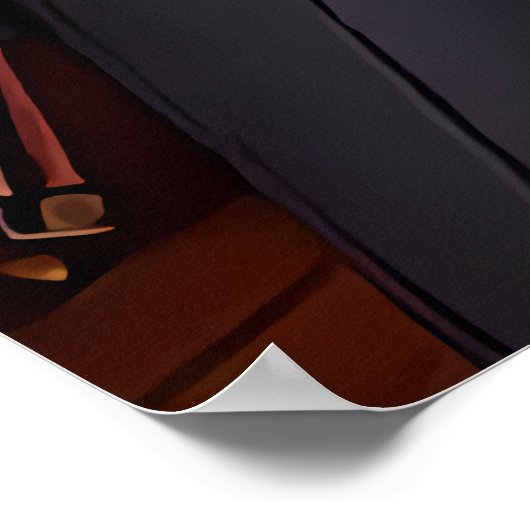 Zwei Leute tanzen | AI Art Poster (Ecke)