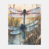 Zwei Libellen in den Schilden Fleecedecke (Vorderseite)