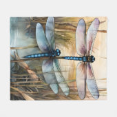 Zwei Libellen in den Schilden Fleecedecke (Vorderseite (Horizontal))