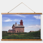 Zwei Lichter der Insel Block Wandteppich Mit Holzrahmen (Vorderseite)