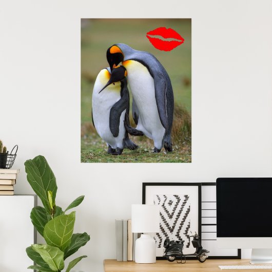 Zwei Lieben Pinguine Poster (Heimbüro)