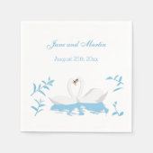 Zwei liebende Schwäne Serviette (Vorderseite)