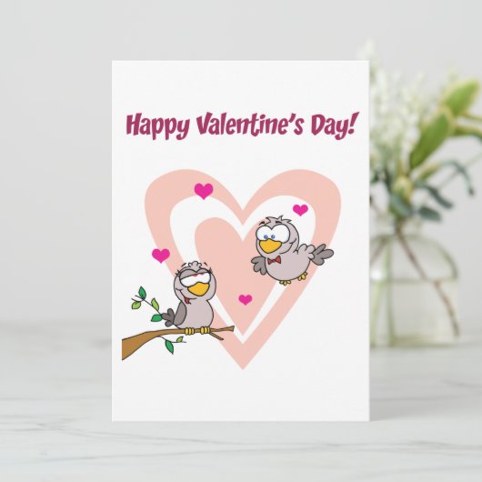 Zwei liebende Vögel Einladung (Stehend Vorderseite)