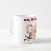 Zwei liebende Vögel Kaffeetasse (Vorderseite Links)