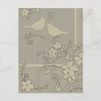 Zwei liebende Vögel ~ Postkarte