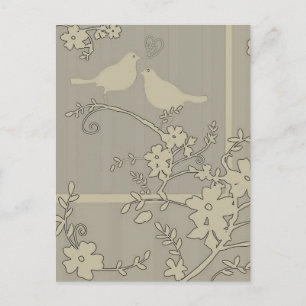 Zwei liebende Vögel ~ Postkarte