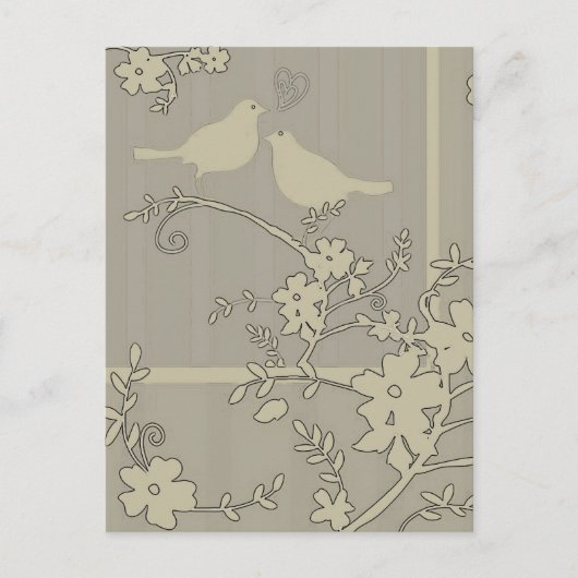 Zwei liebende Vögel ~ Postkarte (Vorderseite)