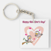 Zwei liebende Vögel Schlüsselanhänger (Vorderseite)