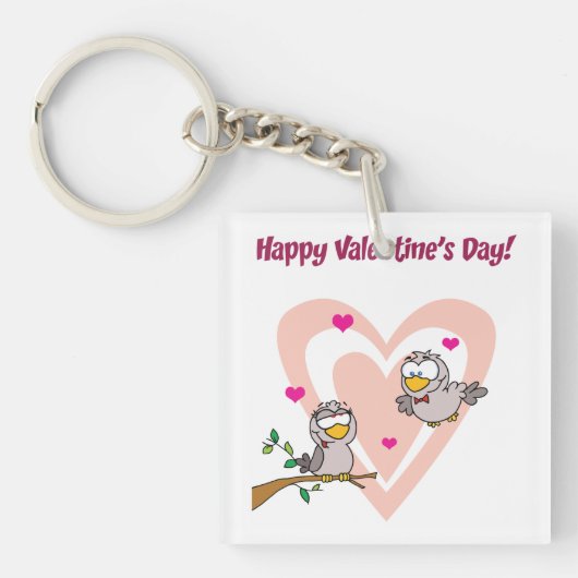 Zwei liebende Vögel Schlüsselanhänger (Vorderseite)
