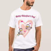 Zwei liebende Vögel T-Shirt (Vorderseite)