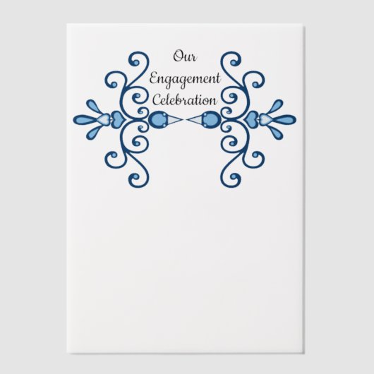 Zwei Liebesvögel Engagement Party Pergament Einladungen (Vorderseite)