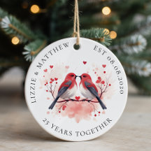 Zwei Liebesvögel Hochzeitstag Foto