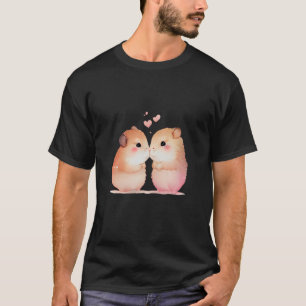 Zwei liebevolle Hamster in der Liebe Herz Valentin T-Shirt