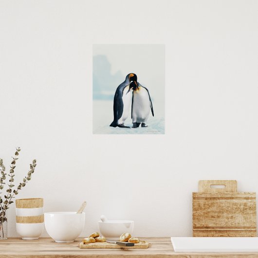 Zwei liebevolle Pinguine Poster (Küche)