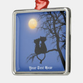 Zwei Liebhaber Cat Premium Square Ornament (Links)