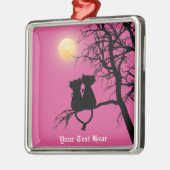 Zwei Liebhaber Cat Premium Square Ornament (Links)