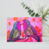 zwei Liebhaber Dankeschön Karte (Stehend Vorderseite)