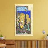 Zwei Liebhaber im blühenden Obstgarten Leinwanddruck (Insitu (Wohnzimmer))