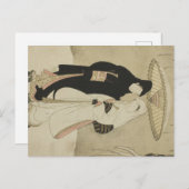 Zwei Liebhaber unter einem Schnee Postkarte (Vorne/Hinten)