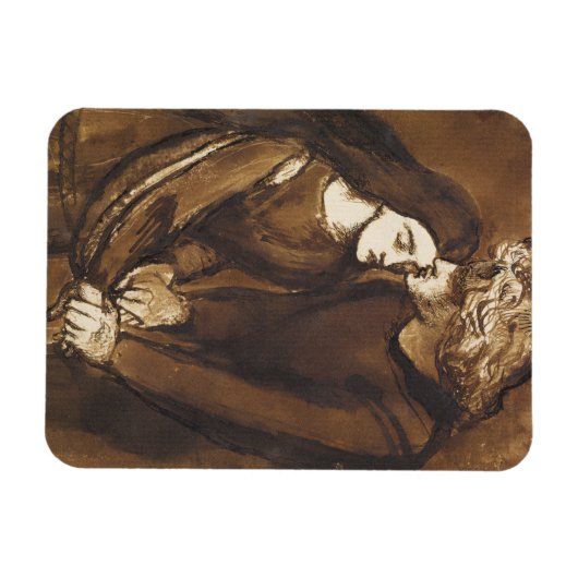 Zwei Liebhaber von Dante Gabriel Rossetti Magnet (Horizontal)