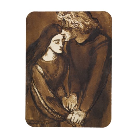 Zwei Liebhaber von Dante Gabriel Rossetti Magnet (Vertikal)