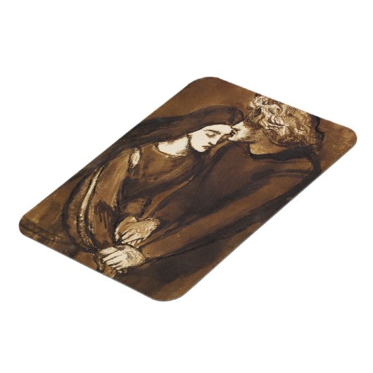 Zwei Liebhaber von Dante Gabriel Rossetti Magnet (Linke Seite)