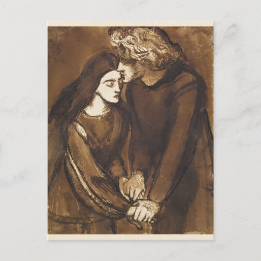 Zwei Liebhaber von Dante Gabriel Rossetti Postkarte (Vorderseite)