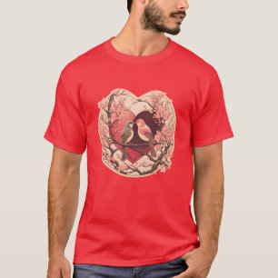 Zwei liebliche Vögel Ein ewiger Valentinstag Gesch T-Shirt