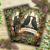 Zwei liebliche Vögel Folk Art Hochzeit Einladung