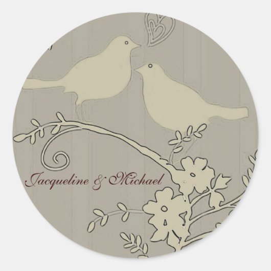 Zwei liebliche Vögel ~ Stickers (Vorderseite)