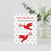 Zwei Lieblinge am Valentinstag Postkarte (Stehend Vorderseite)