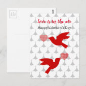Zwei Lieblinge am Valentinstag Postkarte (Vorne/Hinten)