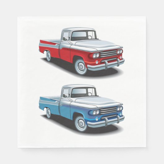 Zwei Lieferwagen Serviette (Vorderseite)