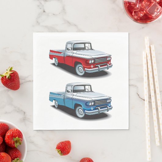 Zwei Lieferwagen Serviette