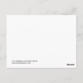 Zwei Liegestühle am Strand Postkarte (Rückseite)