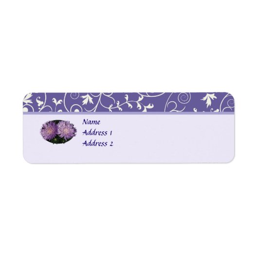 Zwei Lila Aster Save the Date (Vorne)