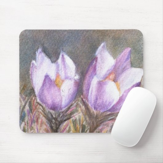ZWEI LILA CROCUSES MOUSEPAD (Mit Mouse)