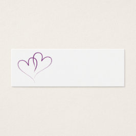 zwei lila Herzen verflochten