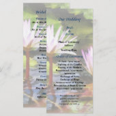 Zwei Lila Hochzeitsfeiern Programm (Vorne/Hinten)