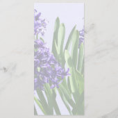 Zwei Lila Hyacinths Wedding Menu Menükarte (Rückseite)
