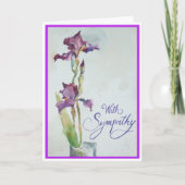 Zwei Lila Iris Sympathy Card Karte (Vorderseite)
