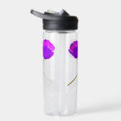 Zwei Lila Lilac Poppy Blume Illustration Trinkflasche (Rechts)