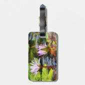 Zwei Lila Lotus Gepäckanhänger (Rückseite vertikal)