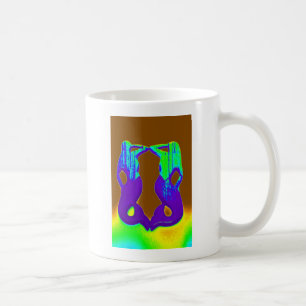zwei lila Meerjungfrauen Kaffeetasse